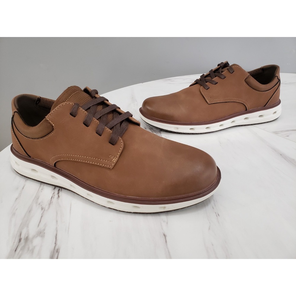 NEW NO BOX SIZE 9.5 - Lands End Sport Oxford Shoes‎ Men's Dark Tan Brown Dress